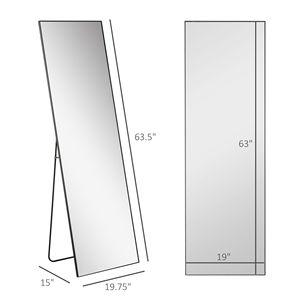 Specchio a Figura Intera Versatile con Cornice Nera in Alluminio, Opzioni Autoportanti o da Parete per Camera da Letto, Soggiorno, Casa, Stile Arcuato - Product Image 3