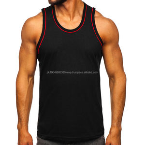 Camisetas sin Mangas Casuales para Hombre al por Mayor, 100% Algodón con Spandex, Cómodas, de Color Sólido, con Logotipo Personalizado, Transpirables, Estilo Urbano - Product Image 1