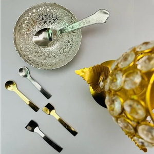 Cuillère à shilajit en acier inoxydable, design incurvé, cuillère doseuse pour résine de shilajit ayurvédique, outil de complément alimentaire - Product Image 4