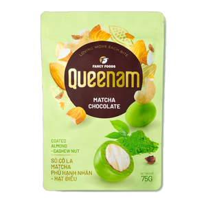Chocolate Dragee de Excelente Calidad Directo del Fabricante HALAL OEM/ODM, Frutos Secos Recubiertos de Chocolate Matcha, Almendras y Anacardos, 75g - Product Image 1