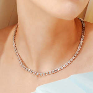 สร้อยคอเพชรทองคำขาว 18K - เครื่องประดับชั้นดี - Product Image 1