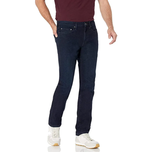 Pantalones Vaqueros de Mezclilla para Hombre, Corte Recto y Ajustado, Color Azul Oscuro, Estilo Casual, Moda Diaria y Ropa OEM - Product Image 6
