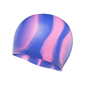 หมวกว่ายน้ำซิลิโคนหลากสี ยูนิเซ็กส์ ยืดหยุ่นได้ ดีไซน์สีสันสดใส - Product Image 1