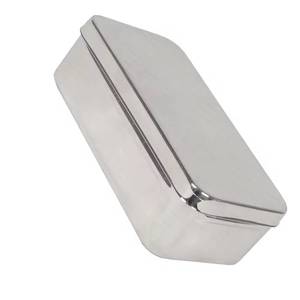 Stainless Steel Rectangular <b>Storage</b> <b>Tin</b> Box with Lid for Small Items - Product Image 4
