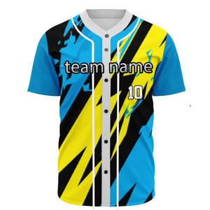 เสื้อเบสบอลทีมสโมสรแบบซับลิเมชั่นสั่งทำพิเศษ ชุดยูนิฟอร์มเบสบอลเยาวชน เสื้อซอฟต์บอล ราคาขายส่ง เสื้อเชิ้ตติดกระดุม - Product Image 1