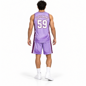 Tenue de basketball personnalisée 100 % polyester anti-humidité pour équipes scolaires – Maillots sans manches et shorts assortis avec emblème du club sublimé - Product Image 3