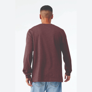 Camiseta de Manga Larga Lisa para Hombre, Camisetas de Manga Larga con Cuello Redondo para Hombre, Camiseta de Manga Larga Negra para Hombre - Product Image 2