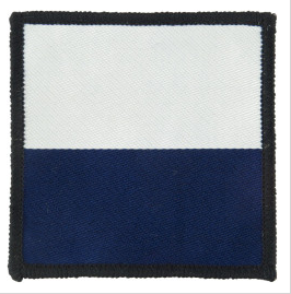 Parche estilo DZ de paracaídas blanco y azul – Insignia tejida del Escuadrón de Señales 216 - Product Image 3