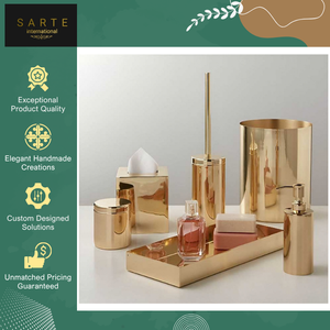 Bulk Supplier of Premium Quality Gold Soap Dispenser Brass Five-Piece <b>Bathroom</b> <b>Accessories</b> <b>Set</b> for Hotel, Home & <b>Bathroom</b> Use - Product Image 4