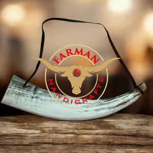 Cuerno de Buey Blanco Extra Grande con Correa de Cuero, Instrumento Musical Tradicional Hecho a Mano a Precio Económico - Product Image 2