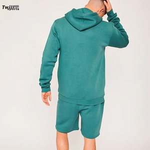 Offre Spéciale – Ensemble de Survêtement Décontracté pour Homme : Sweat à Capuche Zippé Coupe Droite et Short de Sport avec Poches – 2 Pièces en Coton Molletonné Doux pour la Peau - Product Image 4