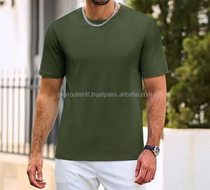 Camiseta informal de fitness Patrón sólido Pesos de tela múltiple (180g 280g 300g) Camiseta disponible con serigrafía serigrafiada - Product Image 4