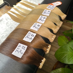 Cinta personalizable de extensiones de cabello Remy vietnamita virgen 100% en cutícula alineada cruda y de alta calidad - Product Image 1