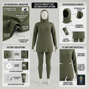 Conjunto de Sudadera con Capucha y Pantalones Largos para Mujer, Color Gris, Corte Regular, Otoño, Poliéster/Algodón, Ecológico, Transpirable, Modesto - Product Image 5