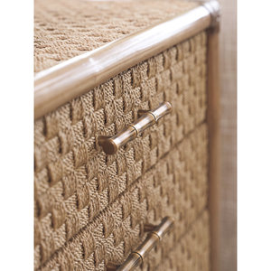 Mesita de noche de almacenamiento costera con diseño de mesa auxiliar de cajón para decoración del hogar - Product Image 2