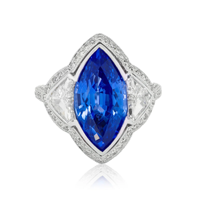 6.70 CT Moissanite <b>Emerald</b> Cut Three Stone Engagement <b>Ring</b> 925 <b>Silver</b> IGI Certified for Party & Gift - Product Image 1