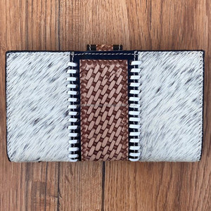 ใหม่ล่าสุดกระเป๋าคลัทช์งานประดิษฐ์ทำมือสไตล์ตะวันตกหนังวัวแท้เคสโทรศัพท์มีสไตล์กระเป๋าสตางค์หลายใบมีดดีไซน์เนอร์ - Product Image 4