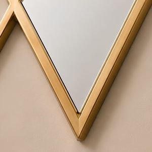 DECORATIVE <b>WALL</b> <b>MIRROR</b> Modern Diamond Shape Brass Framed Decorative <b>Wall</b> <b>Mirror</b> 6.0mm Thickness decorative gold <b>mirror</b> - Product Image 2