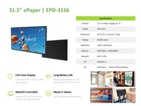 Pantalla Inteligente EZAD ePaper E Ink, Pantalla de Bajo Consumo, 7.3 pulgadas, 13.3 pulgadas, 25.3 pulgadas, 31.5 pulgadas, Señalización Digital