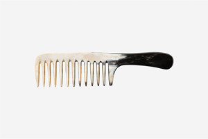 Peigne rectangulaire en corne naturelle polie, fait main, de haute qualité, personnalisé, pour coiffer les cheveux, étanche, objet d'art et de collection, fabriqué à Uttar - Product Image 3