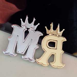 จี้รูปตัวอักษรประดับเพชร ICEQ JEWELLERY ดีไซน์มงกุฎ MR ประดับโมอิสซาไนต์ เงินแท้ 925 ชุบทอง สไตล์ฮิปฮอป เครื่องประดับหรูหราสำหรับงานแต่งงาน - Product Image 6