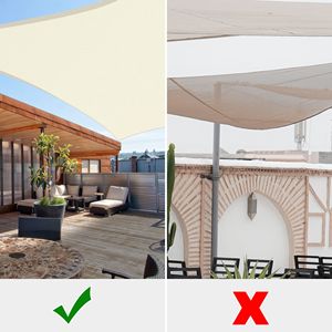 Vela Parasole Rettangolare Bianca 22 x 23 - Eleganti Vele e Reti Ombreggianti per Esterni - Product Image 3