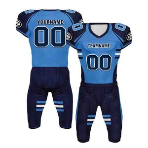 Custom Solid American <b>Football</b> Uniform Set Breathable Polyester Quick Dry Player Jersey and Pants Team Name Number Front <b>Print</b> - Product Image 5