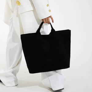 Bolsa de Compras Mediana de Lona de Algodón con Estampado Personalizado Ecológico, con Asa Larga y Correa para el Hombro, en Oferta - Product Image 1