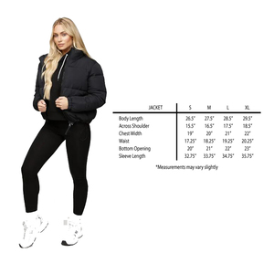 Chaqueta Acolchada Negra con Capucha y Cierre de Cremallera, Cortavientos, Informal, para Invierno, Corte Regular, Relleno de Poliéster, Largo Corto - Product Image 6