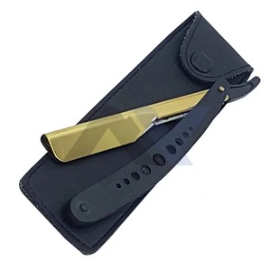 Nueva Navaja de Afeitar Profesional para Barberos, la Más Vendida, para Hombres, con Estuche de Cuero, MOQ Bajo, Personalización de Color, Logotipo de Marca, Etiqueta Privada - Product Image 1