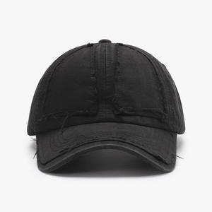 Utility Style Distressed Cotton Cap <b>Rugged</b> Wholesale Manufacturer Custom logo Retro Cap Adjustable Workwear Inspired Ripped Caps - Product Image 2