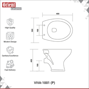 WC en céramique à poser au sol, de qualité supérieure, pour salle de bain, à prix abordable – Meilleures ventes - Product Image 3