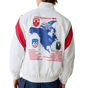 Premium White Woven Nylon <b>Jacket</b> | Official 2026 Tournament Edition Wholesale Sportswear Custom <b>Track</b> & Stadium - Product Image 2