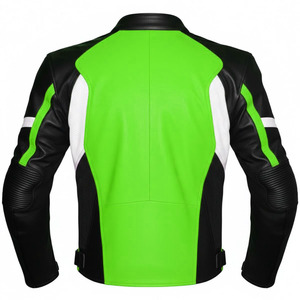 Chaqueta de Motociclista de Cuero Genuino Estampada al por Mayor, Tallas Grandes, con Cremallera, Hombros Acolchados, Impermeable y Transpirable - Product Image 2