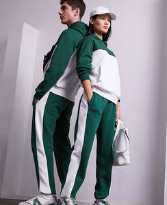 100% sudaderas con capucha lisas en blanco de algodón para hombres logotipo personalizado bordado OEM pantalones de chándal transpirables y conjunto de Sudadera con capucha unisex para hombres - Product Image 6