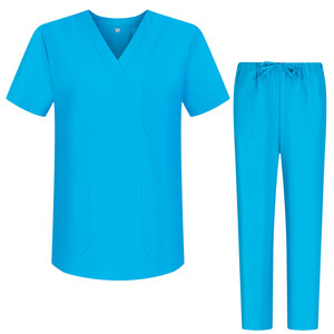 Pantalon droit unisexe respirant en polycoton de couleur unie avec plusieurs poches, uniforme médical d'hôpital SANGLASPORTS Needle - Product Image 3