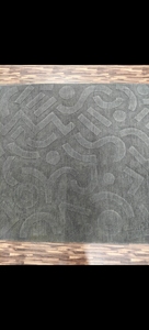 Tapis en laine tufté à la main, abstrait et moderne, avec motifs en relief - Product Image 3