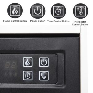 Caminetto Elettrico SF103 18G HA209 25 da 18 Pollici, Stile Mobile in Legno Bianco, 1400W, Monocolore, con Filo di Riscaldamento Effetto Legno e Telecomando Piccolo - Product Image 4