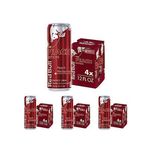 Bebida Energética Red Bull Edición Melocotón Blanco, 24 Latas de 250ml, Contiene Niacina, Ácido Pantoténico, Vitamina B6 y B12, Venta al Por Mayor - Product Image 4