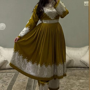 Vestido Afgano Largo para Mujer, Diseño al Mejor Precio, OEM Original, Bordado Tradicional Afgano Kuchi - Product Image 6