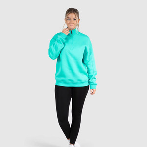 Sudaderas Unisex Personalizadas al por Mayor, Talla Grande, Corte Regular, Manga Larga, Tejido de Algodón y Felpa, Ecológicas, Cuello Redondo, Media Cremallera - Product Image 4