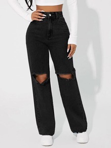 Nouveau Jean Tube Femme Tendance Automne Coupe Droite Décontractée en Denim - Product Image 5