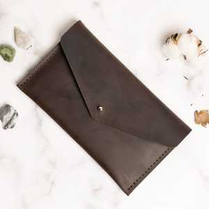 Premium Finished Leather Wallet Modern Long Envelope Money Pouch Clutch Purse Elegant <b>Coin</b> Holder Small Card <b>Case</b> for Cash - Product Image 1