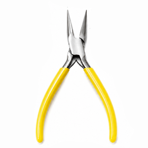 Pince à bec triangulaire conique de haute précision en acier inoxydable avec poignée jaune pour la fabrication de bijoux, outils de bricolage, 128 mm - Product Image 6