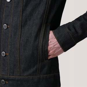 Chaqueta Vaquera Negra Vintage de Diseño Urbano 2026, Cuello Byron, Chaquetas Vaqueras de Primera Calidad para Hombre y Mujer - Product Image 3