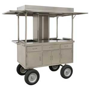 Chariot de restauration mobile robuste avec roues, idéal pour les restaurants, hôtels, traiteurs et la vente de nourriture de rue - Offre spéciale - Product Image 2