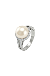 แหวนมุกและเพชร CZ เงินแท้ 92.5 รุ่น KLSR-11896 - Product Image 3