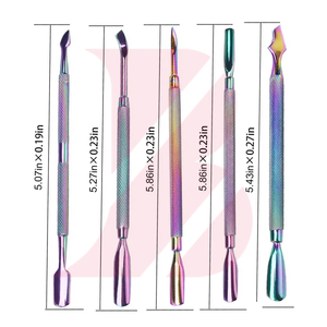 Nuevo Kit de Herramientas Multifuncionales para Manicura y Pedicura, Empujador de Cutículas de Acero Inoxidable de Doble Punta para el Cuidado de las Uñas - Product Image 3