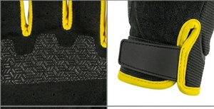 ถุงมือปั่นจักรยานแบบเต็มนิ้วสำหรับกิจกรรมกลางแจ้ง ปิดด้วยแถบตีนตุ๊กแก ผลิตจากโพลีเอไมด์และอีลาสเทน กันน้ำ ระบายอากาศได้ดี รองรับการใช้งานหน้าจอสัมผัส - Product Image 2