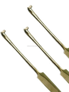 Lot de 3 crochets chirurgicaux manuels en acier inoxydable pour ovariohystérectomie vétérinaire et récupération de cornes utérines, pour hôpital - Product Image 4